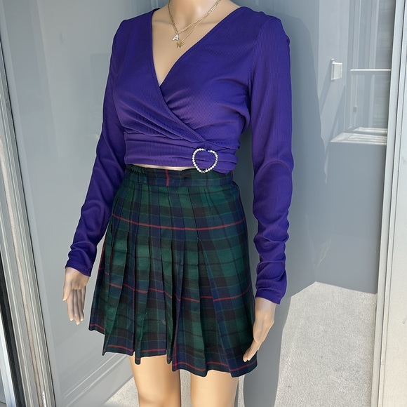 Vintage Pleated Wool Skirt - Picture 2 of 10